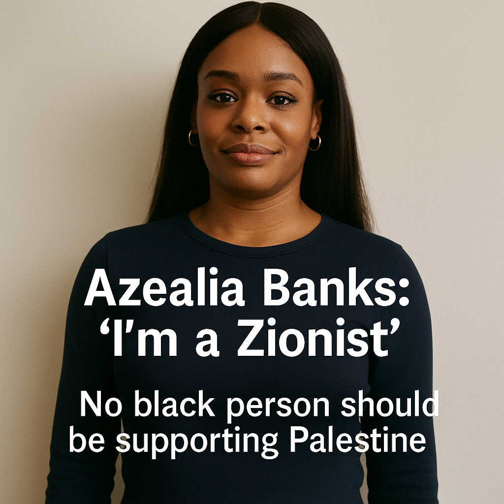 AI image of Azealia Banks declaring herself a Zionist
